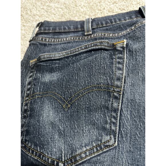 Levi’s 505 Men’s Jeans W38 L30 Dark Wash Straight Leg Denim - Picture 9 of 13
